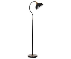 Beliani Lampa podłogowa LENNON Regulowana Metal Juodas