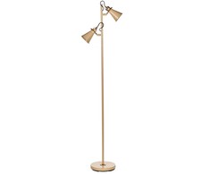 Beliani Lampa podłogowa MOYOLA Regulowana Metal Kremas