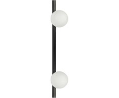 Sieninis šviestuvas Kinkiet Beliani Lampa ścienna 2-punktowa metalo sp. juoda ISABELLA