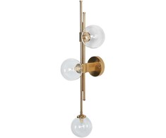Sieninis šviestuvas Beliani Lampa ścienna TULIJA Metal Auksinis