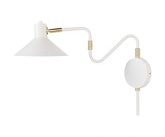 Sieninis šviestuvas Kinkiet Beliani Lampa ścienna metalo sp. balta BALIEM