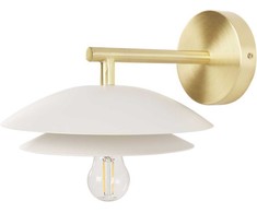 Sieninis šviestuvas Beliani Lampa ścienna LASOLO Metal Baltas