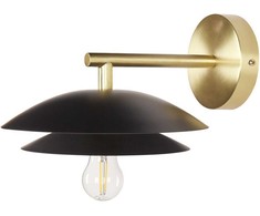 Sieninis šviestuvas Beliani Lampa ścienna LASOLO Metal Juodas