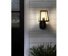 Beliani Lampa ścienna ogrodowa HEZIR Juodas