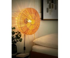 Sieninis šviestuvas Beliani Lampa ścienna LUMUT Plecionka Naturalny