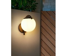 Beliani Lampa ścienna ogrodowa KULSI Juodas