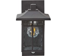 Beliani Lampa ścienna ogrodowa TEVIOT Z judesio jutikliu Juodas