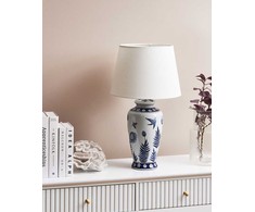 Beliani Lampa stołowa BIJELA Porcelana Baltas/ mėlyna
