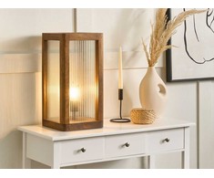 Stalinė lempa Beliani KOLIDAM Mango Wood Ruda