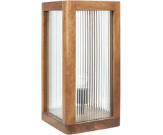 Stalinė lempa Beliani KOLIDAM Mango Wood Ruda