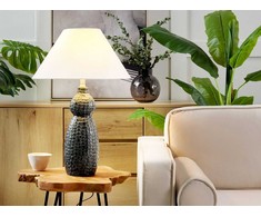 Beliani Stalinis šviestuvas MATINA Ceramics Baltas