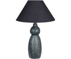 Beliani Lampa stołowa MATINA Ceramika Juodas