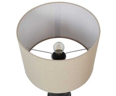 Beliani Lampa stołowa VILAR Ceramika Juodas