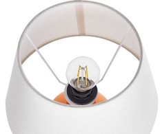 Beliani Lampa stołowa FABILOS Ceramika Oranžinė