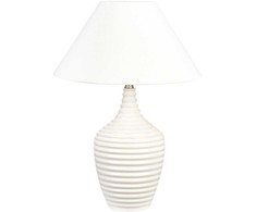 Beliani Lampa stołowa CELESTE Ceramika Kremas