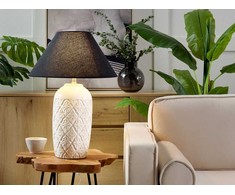 Beliani Lampa stołowa TELIRE Ceramika Kremas