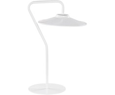 Beliani Lampa stołowa GALETTI Metal Baltas