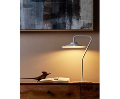 Beliani Lampa stołowa GALETTI Metal Baltas