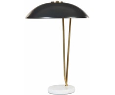 Beliani Lampa stołowa DANTO Metal Juodas