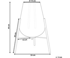 Beliani Lampa stołowa MENA Metal Auksinis