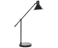 Beliani Lampa biurkowa PINKEEN Metal Juodas