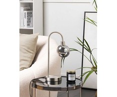 Beliani Lampa stołowa RAMIS Metal Sidabrinė