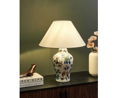 Home Decor Beliani Lampa stołowa MORACA Porcelana Baltas/ mėlyna