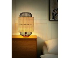 Beliani Lampa stołowa TANGANYIKA Rattan Naturalny