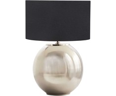 Beliani Lampa stołowa SOBRAMATI Metal Sidabrinė