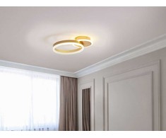 Beliani LED lubinis šviestuvas GLYDE metalinis auksinis