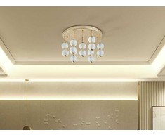 Lubinis šviestuvas Beliani Lampa sufitowa YOWAKA Metal Auksinis