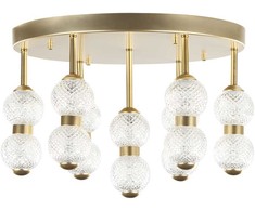 Lubinis šviestuvas Beliani Lampa sufitowa YOWAKA Metal Auksinis