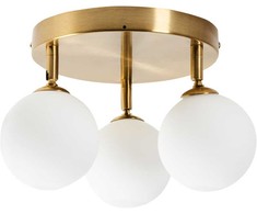 Lubinis šviestuvas Lampa sufitowa Beliani Lampa sufitowa MAVILLA Szkło Mosiężny