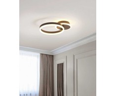 Beliani LED lubinis šviestuvas GLYDE metalinis tamsiai rudas