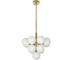 Pakabinamas šviestuvas Lampa wisząca Beliani Lampa wisząca 13-punktowa metalo sp. mosiężna BIRRIE