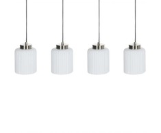 Pakabinamas šviestuvas Beliani Lampa wisząca CAUDELO Metal Juodas/ balta