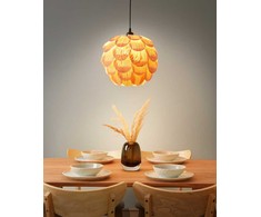 Pakabinamas šviestuvas Lampa wisząca Beliani Lampa wisząca BAMPUR Drewno bambusowe Naturalny