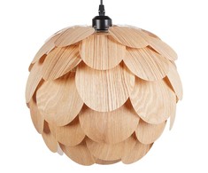 Pakabinamas šviestuvas Lampa wisząca Beliani Lampa wisząca BAMPUR Drewno bambusowe Naturalny