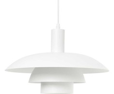 Pakabinamas šviestuvas Beliani Lampa wisząca HILBA Metal Baltas