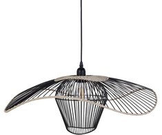 Pakabinamas šviestuvas Beliani Lampa wisząca LUNGA Metal Juodas