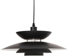 Pakabinamas šviestuvas Beliani Lampa wisząca JURGA Metal Juodas