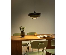 Pakabinamas šviestuvas Beliani Lampa wisząca KOLGA Metal Juodas