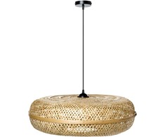 Pakabinamas šviestuvas Beliani Lampa wisząca LAJAS Drewno bambusowe Naturalny