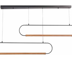 Pakabinamas šviestuvas Beliani Lampa wisząca LOGONE Metal Juodas
