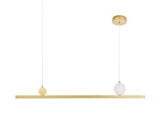Pakabinamas šviestuvas Lampa wisząca Beliani Lampa wisząca LED ALWAND Metal Auksinis