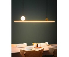 Pakabinamas šviestuvas Lampa wisząca Beliani Lampa wisząca LED ALWAND Metal Auksinis