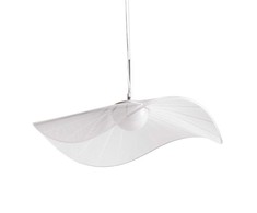 Pakabinamas šviestuvas Beliani Lampa wisząca LED LOIRE Metal Baltas