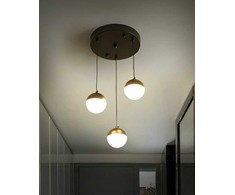 Pakabinamas šviestuvas Beliani Lampa wisząca LED ANKOBRA Metal Juodas