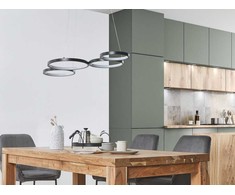 Pakabinamas šviestuvas Beliani Lampa wisząca LED PIBOR Metal Juodas