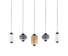 Pakabinamas šviestuvas Beliani Lampa wisząca LED SULLANE LED Szkło Kolorowy
